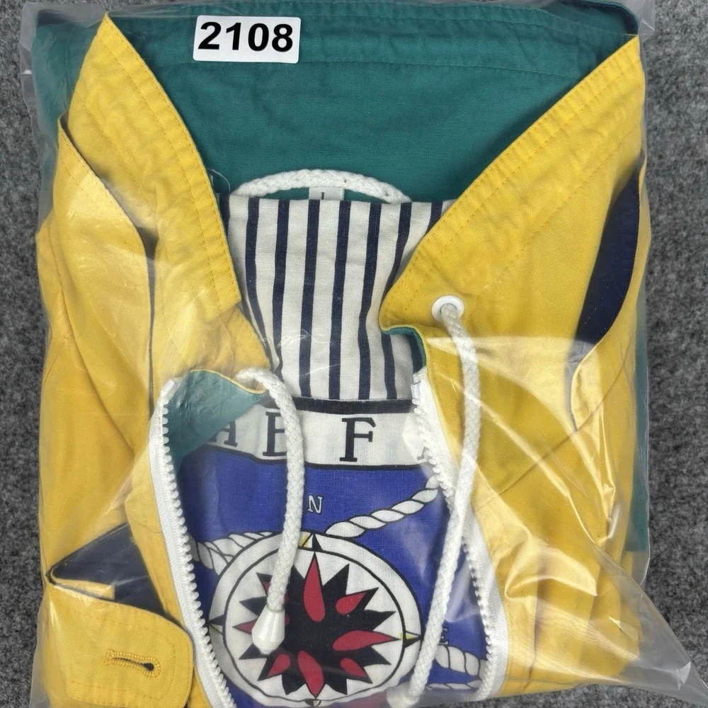 VTG Braefair Sports Jacket Mens Large‎ Colorblock Sailing Nautical Windbreaker